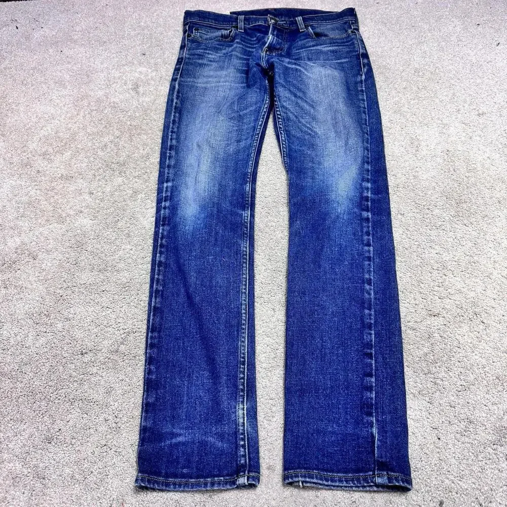 Hollister Jeans Men’s Blue Skinny Pockets Size 30x32